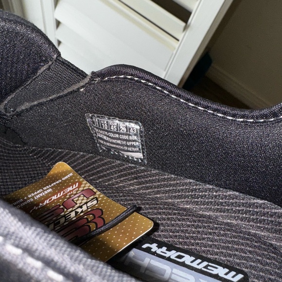 Skechers Black and White Slip-On Sneakers main image 6